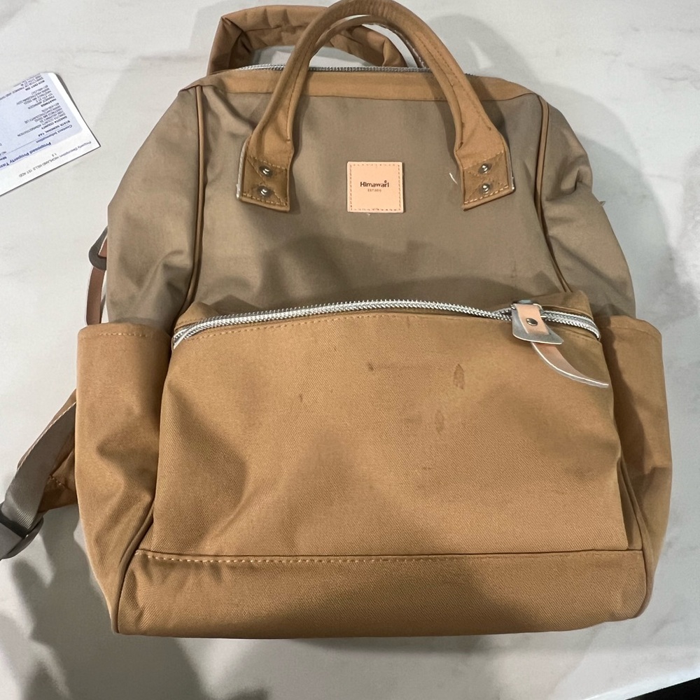 Stylish Tan and Brown Laptop Bag